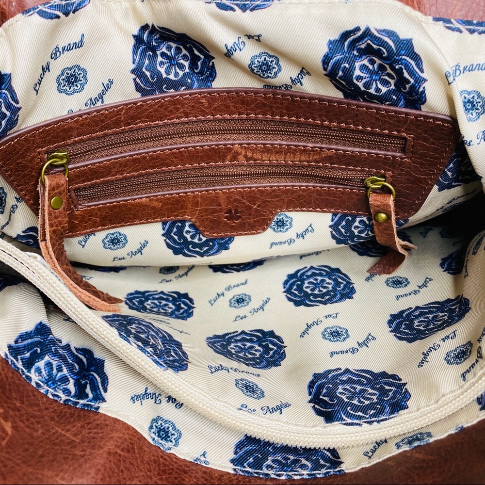 Lucky Brand Tan Tote with Sequin Flap - Picture 12 of 15